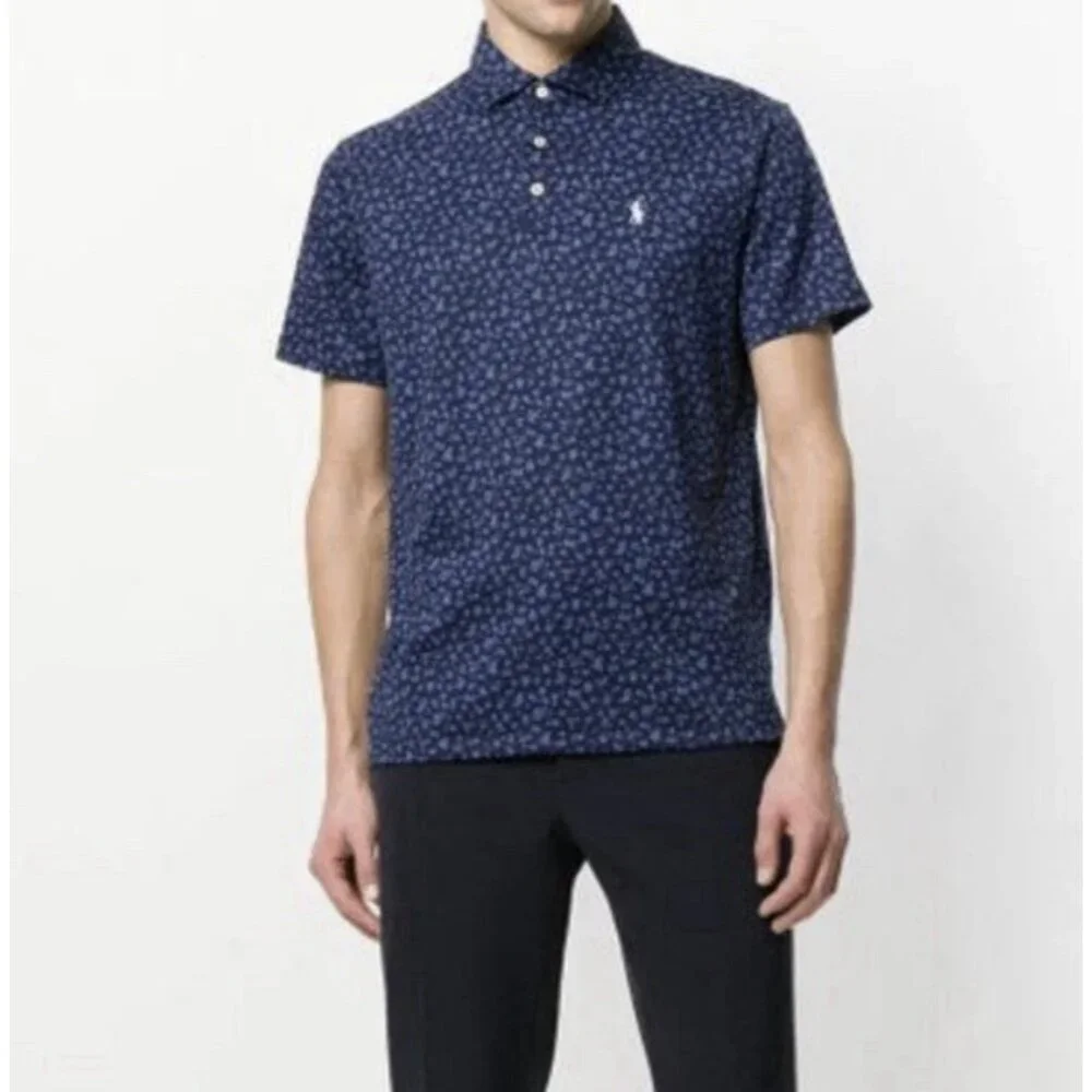 Polo Ralph Lauren CUSTOM SLIM FIT Men’s SMALL Floral Polo Shirt Preppy Old Money